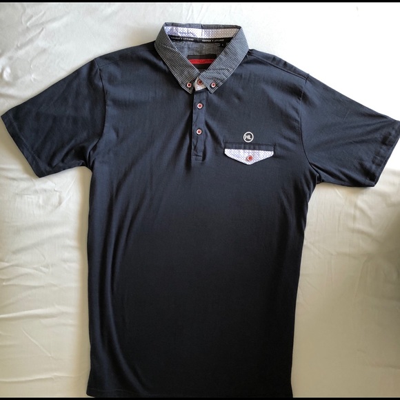Navy Blue Slim Fit Polo - Picture 2 of 3